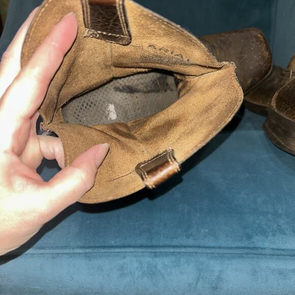 ARIAT RAMBLER BROWN LEATHER SQUARE TOE SOFT TOP WESTERN BOOTS MEN'S 11D - Picture 8 of 11